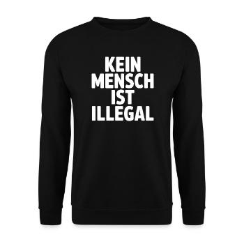 No One Is Illegal - Against the Right - Unisex Sweatshirt - black - Front - Alina (178cm) & Michal (187cm)