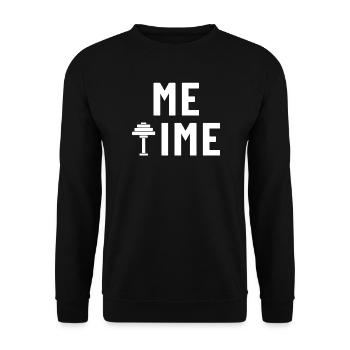 Me Time Dumbbell Gym - Unisex Sweatshirt - black - Front - Alina (178cm) & Michal (187cm)