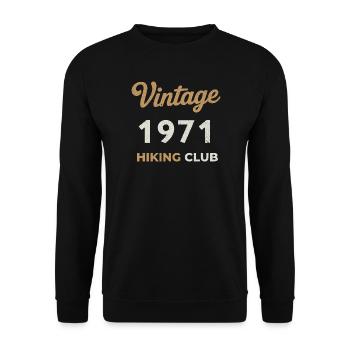 Millésime 1971 – Année de naissance rétro du Yachting Club - Sweat-shirt Unisexe - noir - Devant - Alina (178cm) & Michal (187cm)