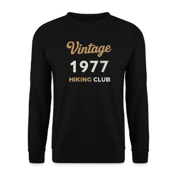 Vintage 1977 – Sailing Club Retro Birth Year - Unisex Sweatshirt - black - Front - Alina (178cm) & Michal (187cm)