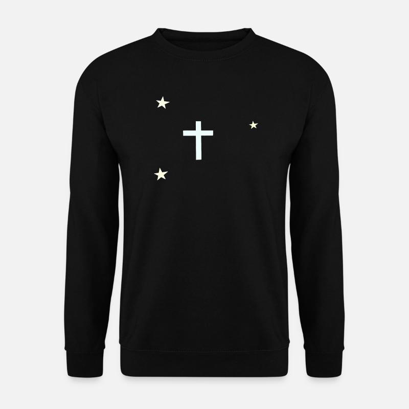 Croix céleste avec étoiles - Sweat-shirt Unisexe - noir