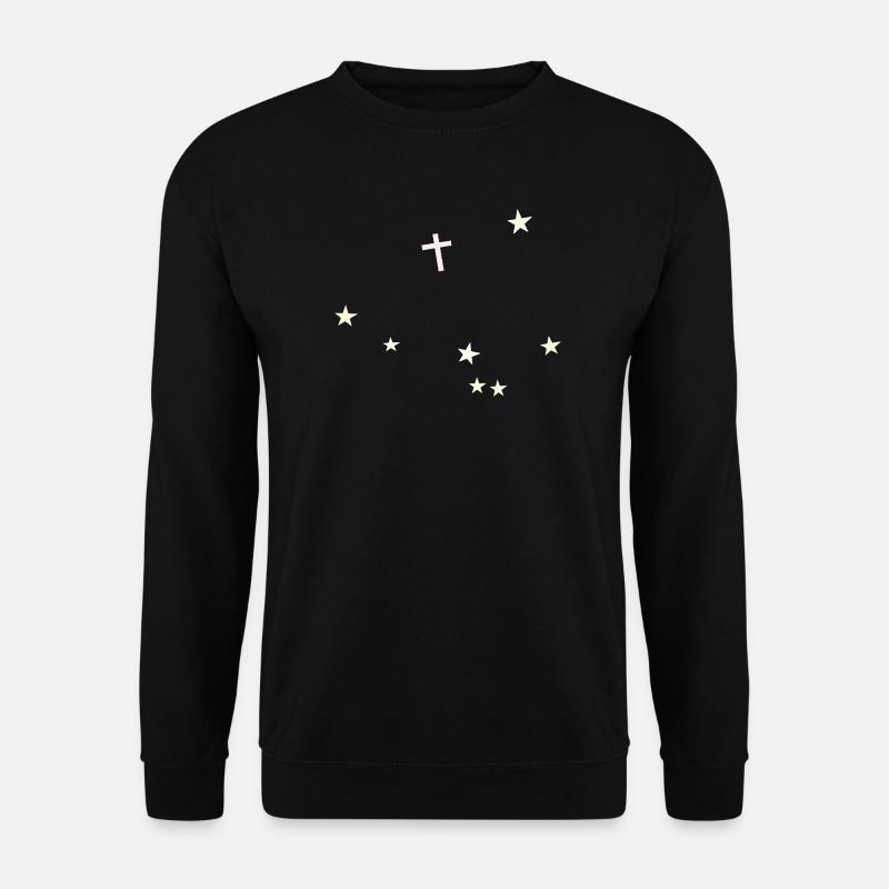 Croix dans le ciel étoilé - Sweat-shirt Unisexe - noir