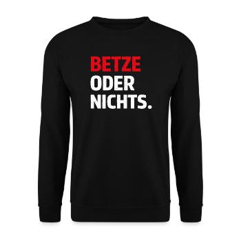 Betze or Nothing – Kaiserslautern Statement Shirt - Unisex Sweatshirt - black - Front - Alina (178cm) & Michal (187cm)