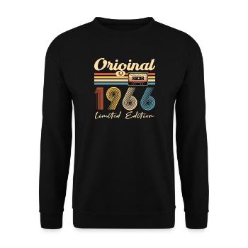 60e anniversaire 60e anniversaire Original 1966 - Sweat-shirt Unisexe - noir - Devant - Alina (178cm) & Michal (187cm)