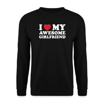 Ich liebe meine großartige Freundin - Unisex Pullover - Schwarz - Vorne - Alina (178cm) & Michal (187cm)