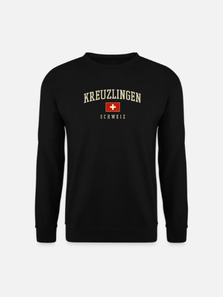 Kreuzlingen Switzerland Emblem - Unisex Sweatshirt - black