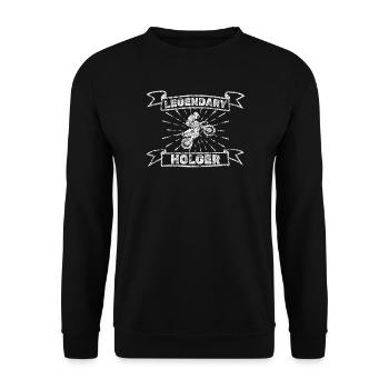 Holger moto - Sweat-shirt Unisexe - noir - Devant - Alina (178cm) & Michal (187cm)