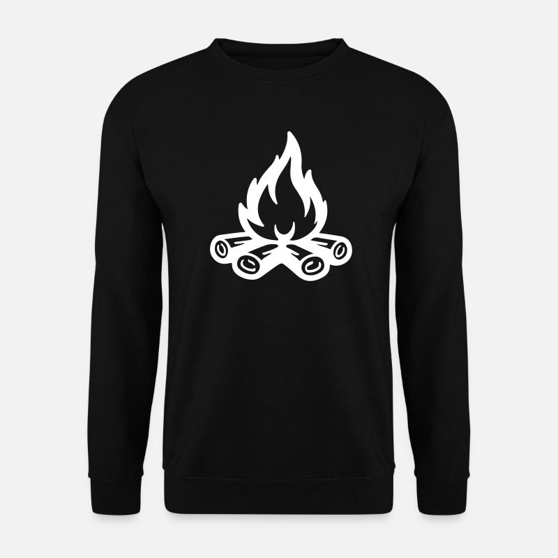 Lagerfeuer Symbol Flamme - Unisex Pullover - Schwarz