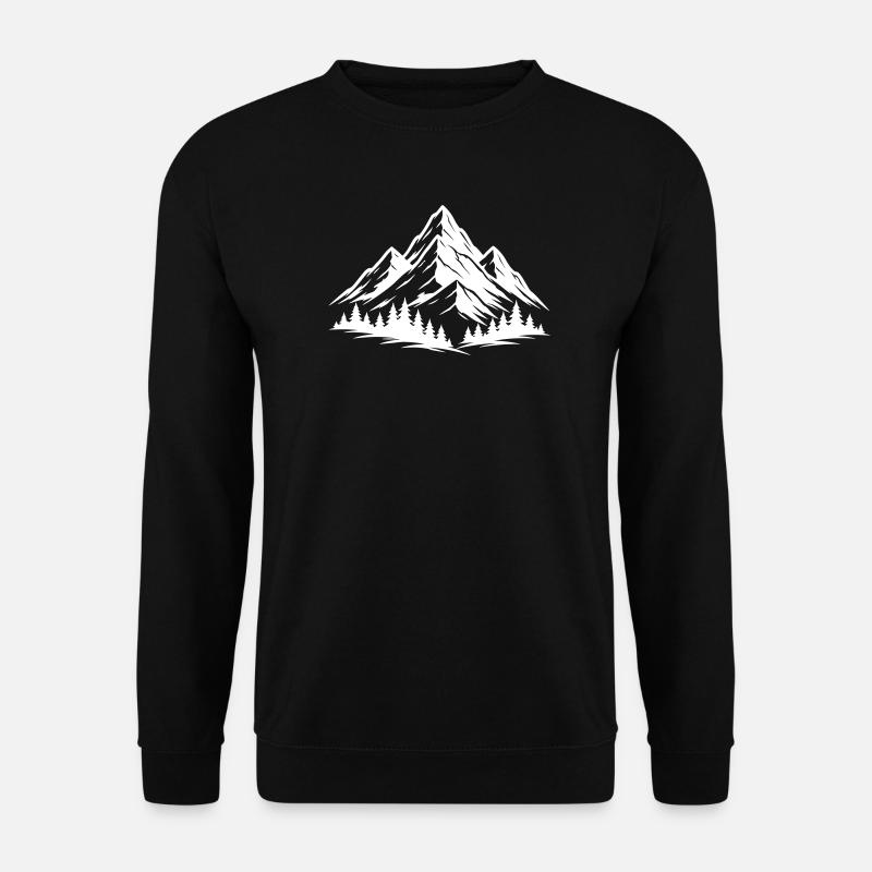 Berge Wald Landschaft - Unisex Pullover - Schwarz