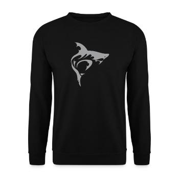 Requin - Sweat-shirt Unisexe - noir - Devant - Alina (178cm) & Michal (187cm)