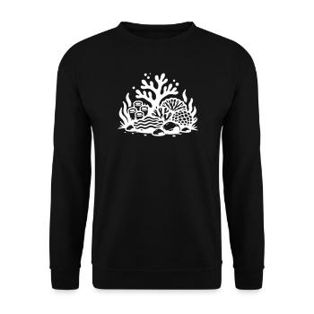 Coral Reef Ocean Coral Icon - Unisex Sweatshirt - black - Front - Alina (178cm) & Michal (187cm)