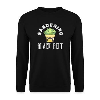 Gardening Black Belt Plant Lover Gardener - Unisex Sweatshirt - black - Front - Alina (178cm) & Michal (187cm)