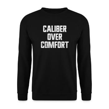 Caliber Ahead of Comfort – Concealed Carry in Accordance with 2nd V - Unisex Sweatshirt - black - Front - Alina (178cm) & Michal (187cm)