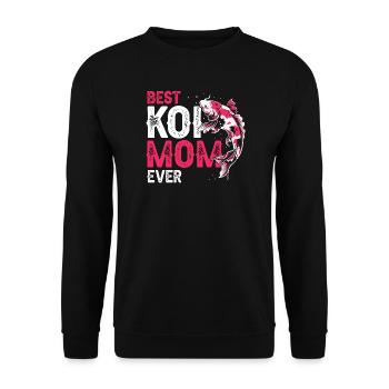 Best Koi Mom Ever Funny Proud Pond Humor - Unisex Sweatshirt - black - Front - Alina (178cm) & Michal (187cm)