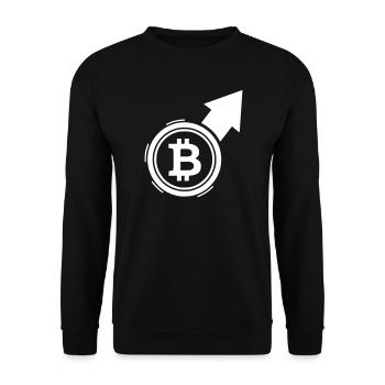 Chute du prix de la flèche du Bitcoin Bull Run - Sweat-shirt Unisexe - noir - Devant - Alina (178cm) & Michal (187cm)