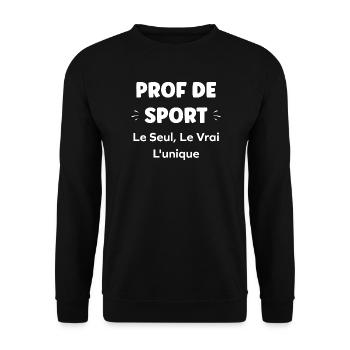 Sports teacher: the unique and the real - Unisex Sweatshirt - black - Front - Alina (178cm) & Michal (187cm)