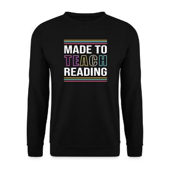 Primary School Preschool Primary School Teacher Reading - Unisex Sweatshirt - black - Front - Alina (178cm) & Michal (187cm)