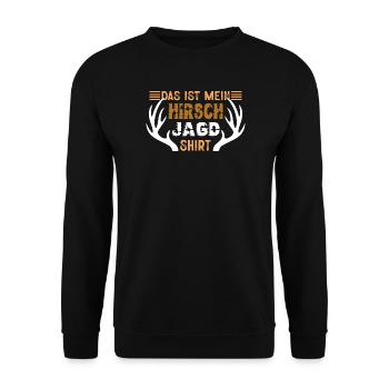 Hunter Gifts Hunting Hunting Hunter Exam - Unisex Sweatshirt - black - Front - Alina (178cm) & Michal (187cm)