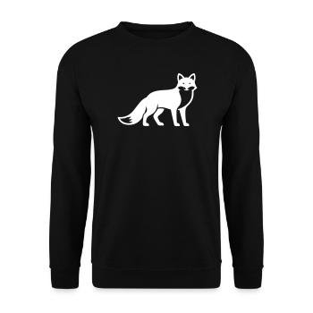 Fuchs Tier Silhouette - Unisex Pullover - Schwarz - Vorne - Alina (178cm) & Michal (187cm)