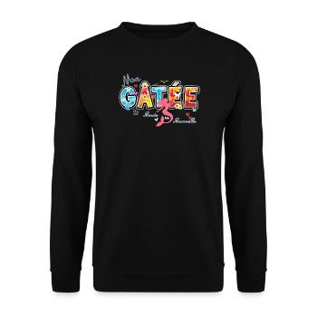 Ma Gatée, Expression marseillaise, valentines gift - Unisex Pullover - Schwarz - Vorne - Alina (178cm) & Michal (187cm)
