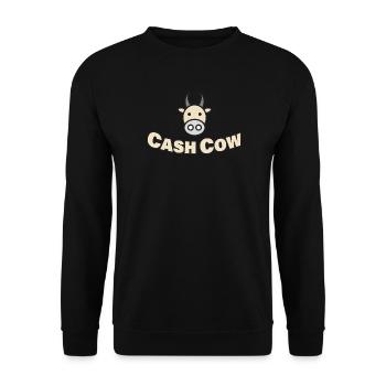 CASH COW - Unisex Sweatshirt - black - Front - Alina (178cm) & Michal (187cm)
