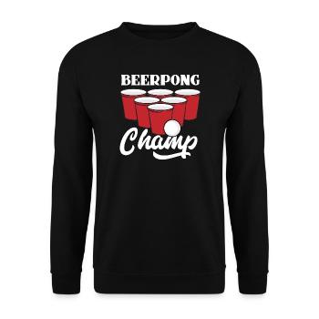 Beerpong Champion - Unisex Pullover - Schwarz - Vorne - Alina (178cm) & Michal (187cm)