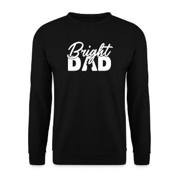 Bright Dad Lustiger Papa Fathes Day Wortspiel Geschenk - Unisex Pullover - Schwarz - Vorne - Alina (178cm) & Michal (187cm)