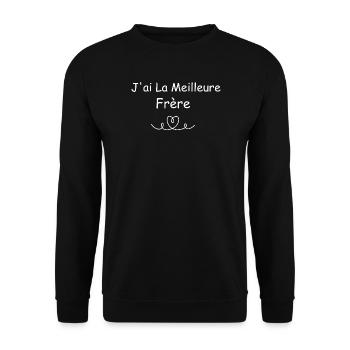Ich habe das beste Bruderherz - Unisex Pullover - Schwarz - Vorne - Alina (178cm) & Michal (187cm)