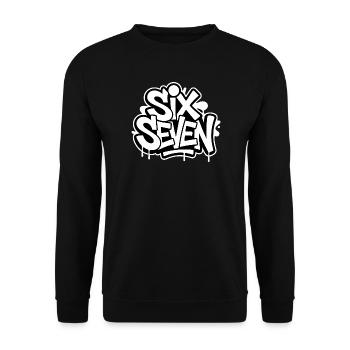  Six Seven 67 - Funny Gen Alpha Memes - Unisex Sweatshirt - black - Front - Alina (178cm) & Michal (187cm)