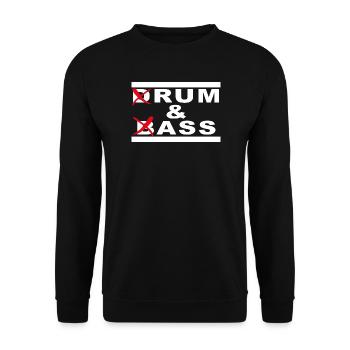 Rum & Ass – Drum and Bass Word Game - Unisex Sweatshirt - black - Front - Alina (178cm) & Michal (187cm)