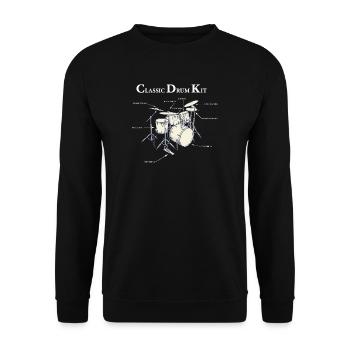 Diagramme Batterie Classique Vintage - Sweat-shirt Unisexe - noir - Devant - Alina (178cm) & Michal (187cm)