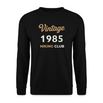 Millésime 1985 – Année de naissance rétro du Yachting Club - Sweat-shirt Unisexe - noir - Devant - Alina (178cm) & Michal (187cm)