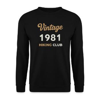 Vintage 1981 – Sailing Club Retro Birth Year - Unisex Sweatshirt - black - Front - Alina (178cm) & Michal (187cm)
