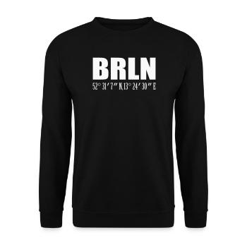 Berlin - Unisex Pullover - Schwarz - Vorne - Alina (178cm) & Michal (187cm)