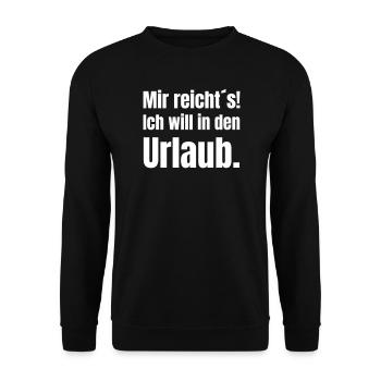 Holiday lust in bold typography - Unisex Sweatshirt - black - Front - Alina (178cm) & Michal (187cm)