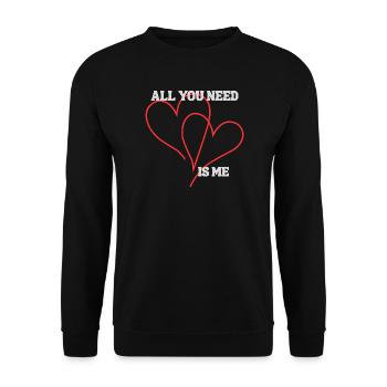 Tout ce dont tu as besoin - Sweat-shirt Unisexe - noir - Devant - Alina (178cm) & Michal (187cm)