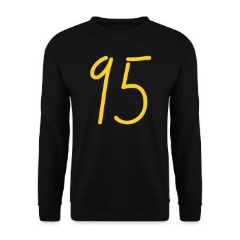 95 - Unisex Sweatshirt - black - Front - Alina (178cm) & Michal (187cm)