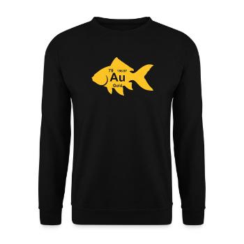 Poisson rouge au Élément Or Amoureux de la Science - Sweat-shirt Unisexe - noir - Devant - Alina (178cm) & Michal (187cm)