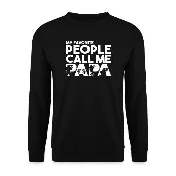 Mes personnes préférées m’appellent Papa Papa du Paintball - Sweat-shirt Unisexe - noir - Devant - Alina (178cm) & Michal (187cm)