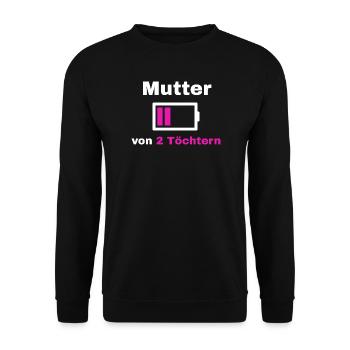 Mother Daughter Saying Pride Mom 2 Kids Gift - Unisex Sweatshirt - black - Front - Alina (178cm) & Michal (187cm)