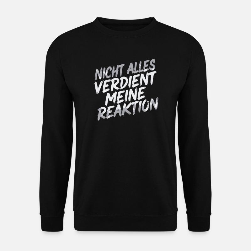 Zero reaction - I don't care - Unisex Sweatshirt - black