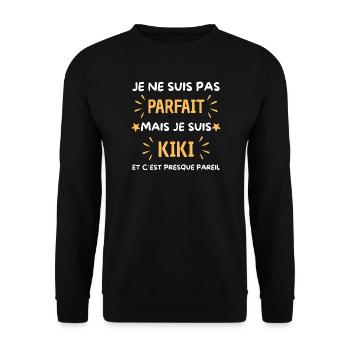 Quote Kiki Funny Funny Name Funny Kiki - Sweat-shirt Unisexe - noir - Devant - Alina (178cm) & Michal (187cm)