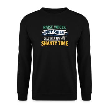 Shanty Crew folk music community - Unisex Sweatshirt - black - Front - Alina (178cm) & Michal (187cm)