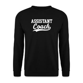 Rolle des Assistant Coach Sports Teams - Unisex Pullover - Schwarz - Vorne - Alina (178cm) & Michal (187cm)