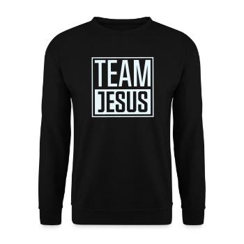Team Jesus - Unisex Sweatshirt - black - Front - Alina (178cm) & Michal (187cm)