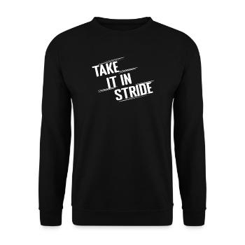 Marathonien : prenez la course avec calme - Sweat-shirt Unisexe - noir - Devant - Alina (178cm) & Michal (187cm)