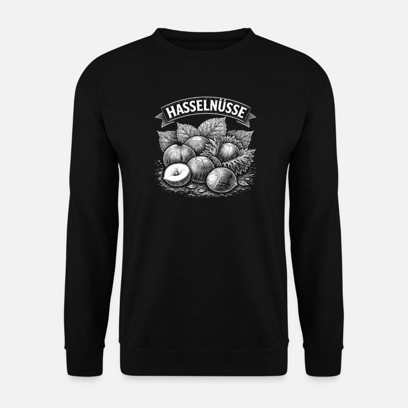 Hazelnuts Banner Illustration - Unisex Sweatshirt - black