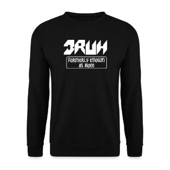 Blockiger Retro, früher bekannt als Mom - Unisex Pullover - Schwarz - Vorne - Alina (178cm) & Michal (187cm)