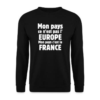 Europa, Frankreich, ich bin Franzose - Unisex Pullover - Schwarz - Vorne - Alina (178cm) & Michal (187cm)