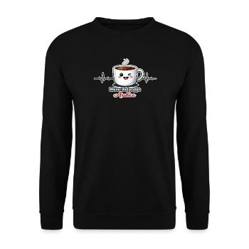 Meine Blutgruppe Arabica-Kaffeetrinker Spruch - Unisex Pullover - Schwarz - Vorne - Alina (178cm) & Michal (187cm)